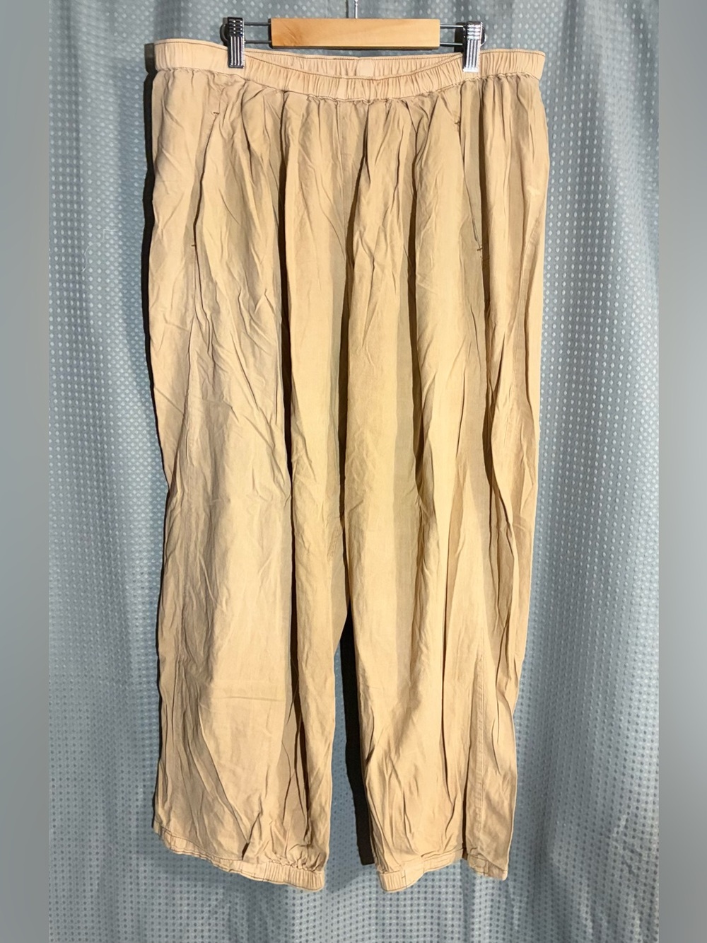 Free People Extra Wide Leg Pants Sz L Balloon Pockets Grunge Boho Palazzo